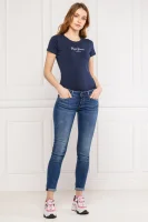marškinėliai new virginia | slim fit Pepe Jeans London tamsiai mėlyna