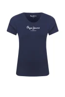 marškinėliai new virginia | slim fit Pepe Jeans London tamsiai mėlyna