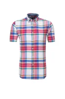 marškiniai amiston | fitted fit | su linu Tommy Hilfiger raudona