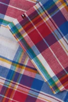 marškiniai amiston | fitted fit | su linu Tommy Hilfiger raudona