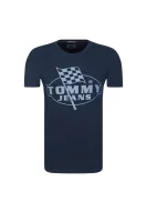 tėjiniai marškinėliai tjm finish line | regular fit Tommy Jeans tamsiai mėlyna