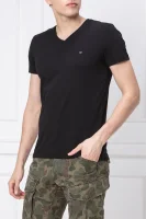 marškinėliai core | slim fit | stretch Tommy Hilfiger juoda