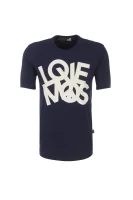 tėjiniai marškinėliai Love Moschino tamsiai mėlyna