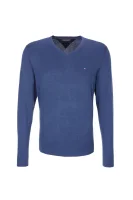 megztinis plaited ctn silk v-nk Tommy Hilfiger mėlyna