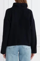 Vilnonis sweter | Relaxed fit | su kašmyru Emporio Armani tamsiai mėlyna