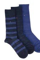 kojinės 3-pack Tommy Hilfiger tamsiai mėlyna
