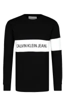 džemperis stripe institutional | regular fit CALVIN KLEIN JEANS juoda