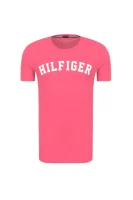 tėjiniai marškinėliai tee logo Tommy Hilfiger rožinė