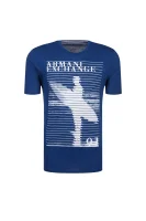 tėjiniai marškinėliai | slim fit | pima Armani Exchange tamsiai mėlyna