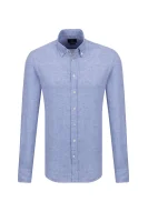 lniana marškiniai | slim fit Hackett London mėlyna