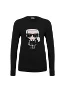 džemperis ikonik Karl Lagerfeld juoda