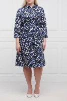 Suknelė DOC Plus size | su linu Persona by Marina Rinaldi tamsiai mėlyna