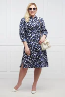 Suknelė DOC Plus size | su linu Persona by Marina Rinaldi tamsiai mėlyna
