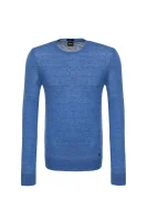 lniany megztinis kwasirol BOSS ORANGE mėlyna