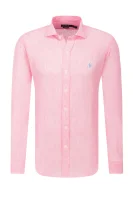 lniana marškiniai | slim fit POLO RALPH LAUREN rožinė