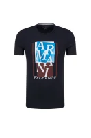 tėjiniai marškinėliai Armani Exchange tamsiai mėlyna
