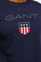 Marškinėliai SHIELD SS | Regular Fit Gant tamsiai mėlyna