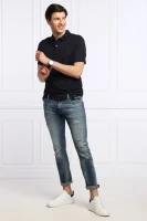 Lininis polo marškinėliai KISMI | Regular Fit GUESS tamsiai mėlyna