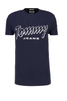 tėjiniai marškinėliai tjm summer script | regular fit Tommy Jeans tamsiai mėlyna