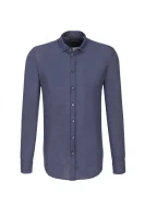 marškiniai Armani Collezioni tamsiai mėlyna