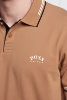 polo marškinėliai Paul Curved | Slim Fit BOSS GREEN 	karamelinė 	