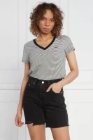 Marškinėliai PERFECT VNECK ANNALISE STRIPE | Regular Fit Levi's juoda