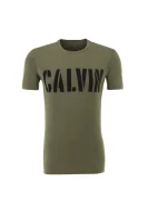tėjiniai marškinėliai dusty olive CALVIN KLEIN JEANS pilkšva