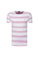 tėjiniai marškinėliai jeremy vn striped slub | slim fit GUESS rožinė