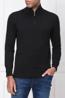 wełniany megztinis troyer | regular fit Karl Lagerfeld juoda