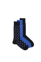 kojinės 3-pack BOSS BLACK tamsiai mėlyna
