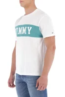 tėjiniai marškinėliai tjm panel logo | regular fit Tommy Jeans balta