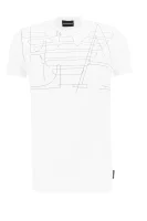 tėjiniai marškinėliai | slim fit Emporio Armani balta
