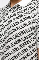 polo marškinėliai | Slim Fit | pique CALVIN KLEIN JEANS balta