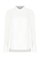 jedwabna džemperis bosalera | regular fit BOSS BLACK balta