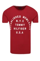 tėjiniai marškinėliai stamp logo tee | regular fit Tommy Hilfiger raudona