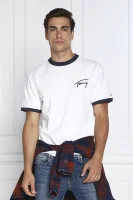Marškinėliai SIGNATURE RINGER | Regular Fit Tommy Jeans balta