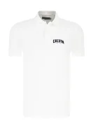 polo marškinėliai | slim fit | pique CALVIN KLEIN JEANS balta
