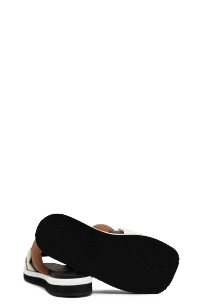 Šlepetės Allie Braid Slide-MN | su oda BOSS BLACK juoda