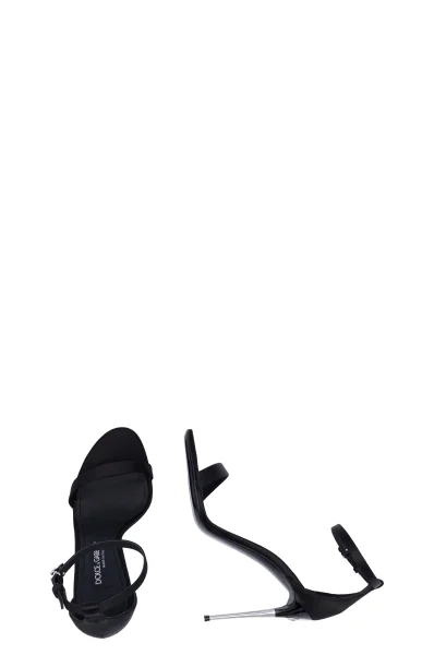 Sandalai su aukštu kulnu | su oda Dolce & Gabbana juoda