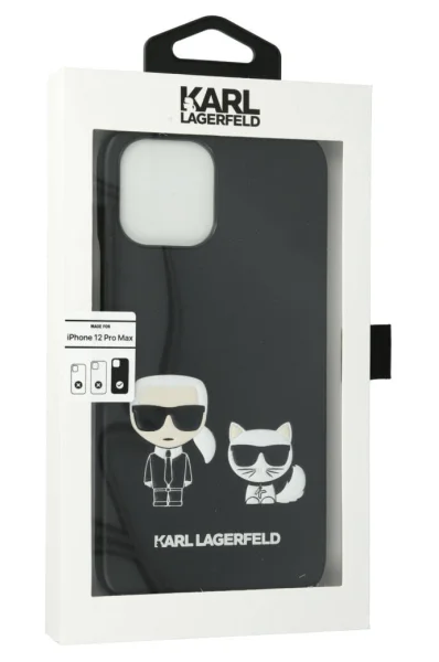Telefono dėklas IPHONE 12 PRO MAX Karl & Choupette Karl Lagerfeld juoda