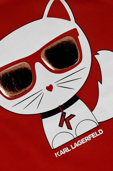 Marškinėliai Karl Lagerfeld Kids raudona