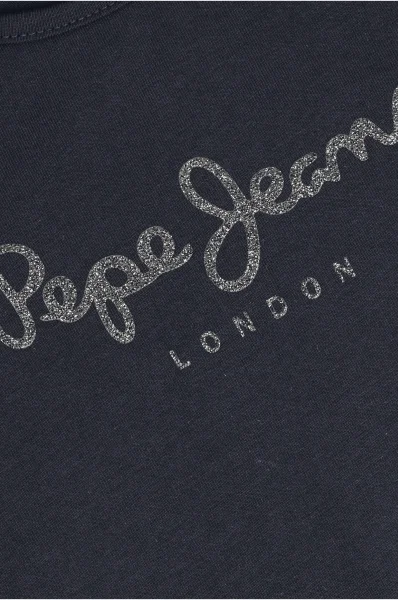 Marškinėliai HANA GLITTER | Regular Fit Pepe Jeans London tamsiai mėlyna