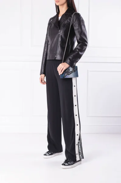 rankinė per petį/delninė miniaudiere Karl Lagerfeld tamsiai mėlyna