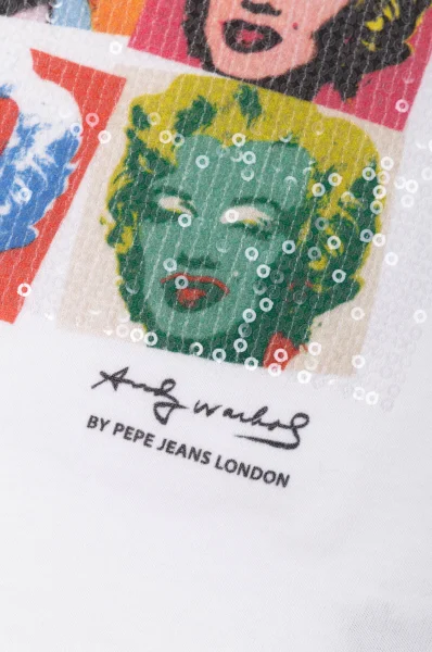 tėjiniai marškinėliai jenell andy warhol by pepe jeans | regular fit Pepe Jeans London balta