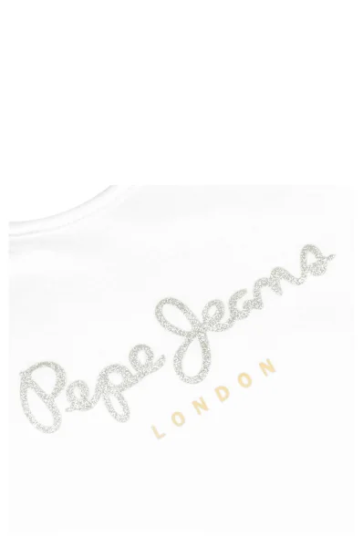 Marškinėliai HANA GLITTER | Regular Fit Pepe Jeans London balta