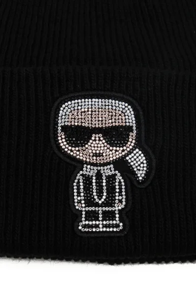 Kepurė | su vilna ir kašmyru Karl Lagerfeld juoda