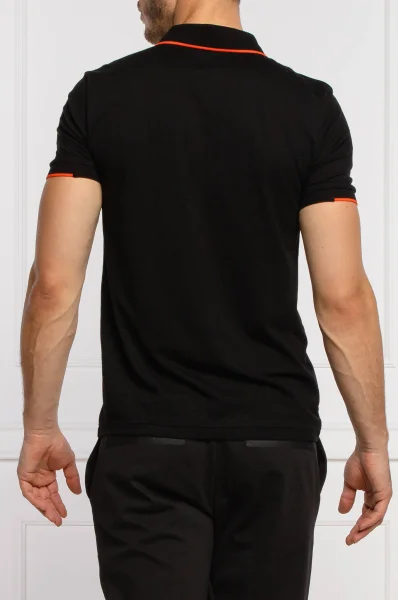 polo marškinėliai Paul Batch | Slim Fit | pique BOSS GREEN juoda