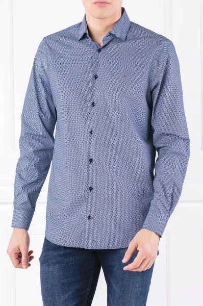 marškiniai dobby check classic | slim fit Tommy Tailored tamsiai mėlyna