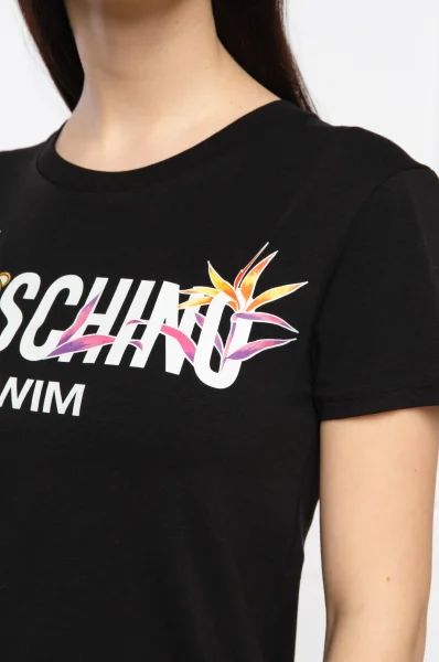 Marškinėliai | Regular Fit Moschino Swim juoda