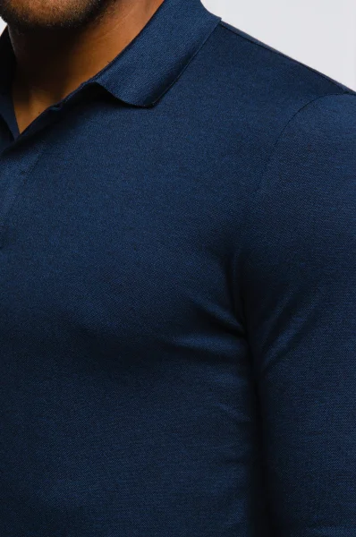 polo marškinėliai Pleins 15 | Slim Fit | mercerised BOSS BLACK tamsiai mėlyna